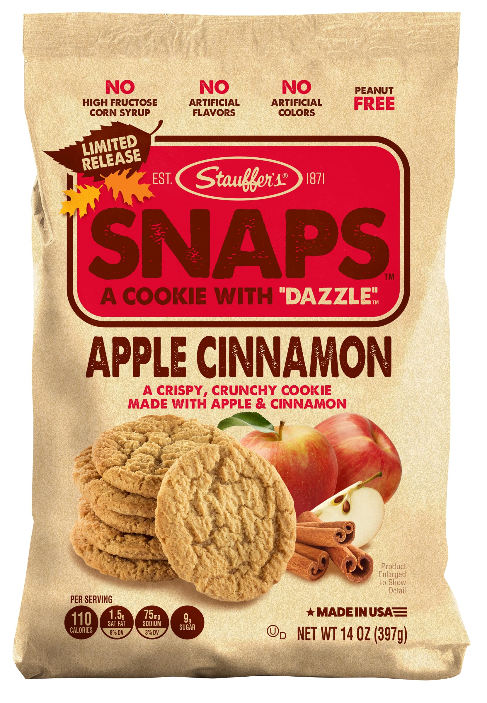 apple2586SEEGAIA パット　クリーム8点 Amazon.com: STAUFFERS Apple Cinnamon SNAPS Cookies - 14oz Bag